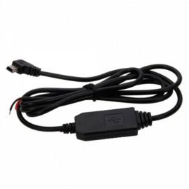 Mini 5 Pin USB Male 12V to 5V Reduction Voltage Module Power Converter Cable Black