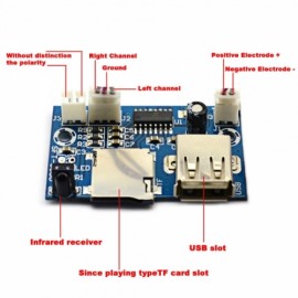 6-12V Mini Lossless WAV #038; MP3 Audio Decoder Board Blue #038; Silver