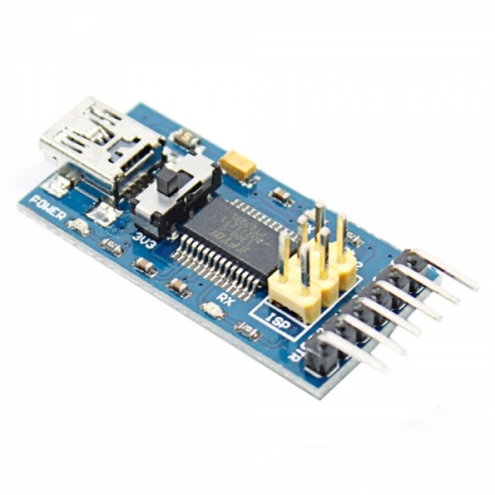 FT232RL USB to Serial 232 TTL Adapter Module for Funduino #8211; Blue (3.3~5V)