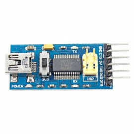 FT232RL USB to Serial 232 TTL Adapter Module for Funduino #8211; Blue (3.3~5V)