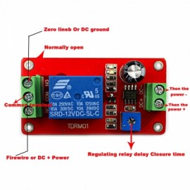 Triggering Delay-off Switch Module Red