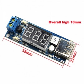 12V to 5V Buck Module / LED Car Voltage Meter Blue