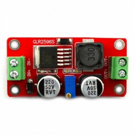 4.5-36V to 1.25-32V 2A Adjustable Buck Regulator Power Module Bidirectional Terminal Red