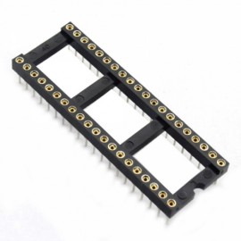 5pcs 03120218M 40P Round Hole IC Socket/Chip Bases Black