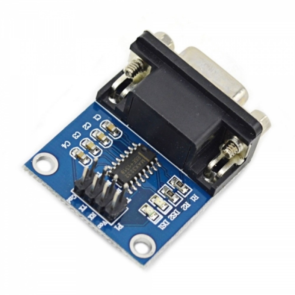 RS232 Serial Port to TTL Converter Module with Transmitting and Receiving Indicator Blue