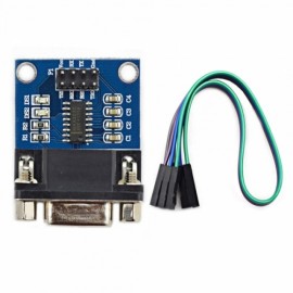 RS232 Serial Port to TTL Converter Module with Transmitting and Receiving Indicator Blue