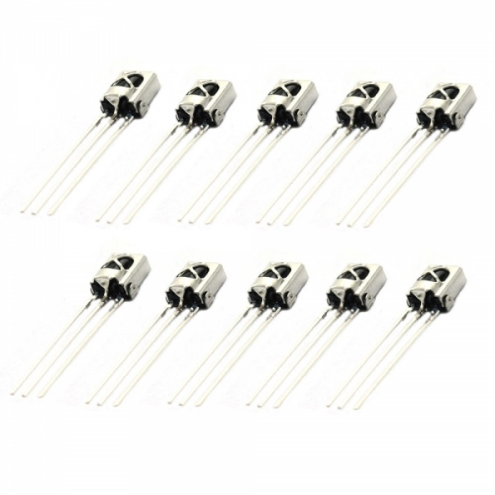 10pcs Universal Infrared Receivers with Metal Shell Silver