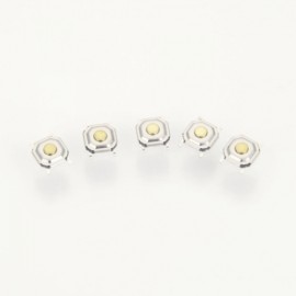 DC 12V 50mA DIY Tact Switches Push Button (50pcs / Pack) Silver + Black + Yellow