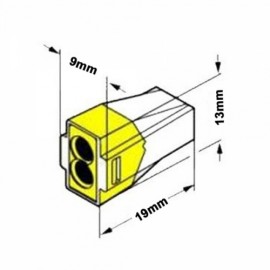 5pcs 05030057M 2 Poles Wire Connector Yellow